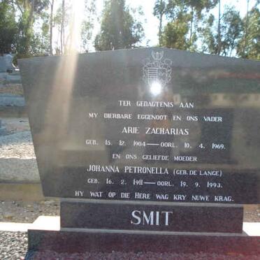 SMIT Arie Zacharias 1904-1969 en Johanna Petronella DE LANGE 1911-1993