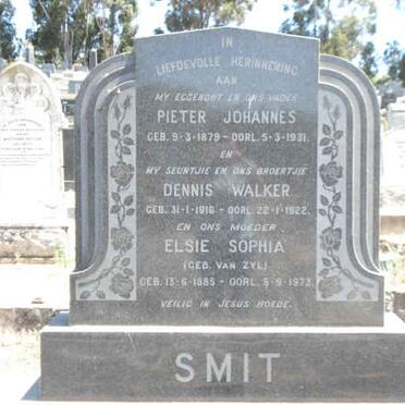 SMIT Pieter Johannes 1879-1931 &amp; Elsie Sophia VAN ZYL 1885-1973 :: SMIT Dennis Walker 1916-1922