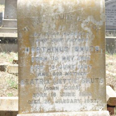 SMUTS Marthinus 1861-1927 &amp; Beatrix GOUS 1869-1957