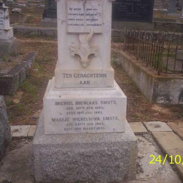 SMUTS Michiel Nicolaas 1843-1905 &amp; Maatje Wilhelmina 1845-1895