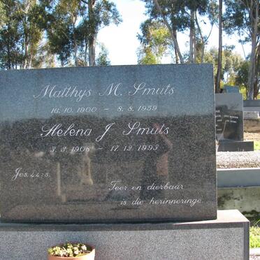 SMUTS Matthys M. 1900-1959 &amp; Helena J. 1908-1993