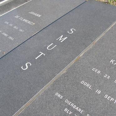 SMUTS Johann de Flamingh 1917-1993 &amp; Nicolette Kathleen 1924-1987