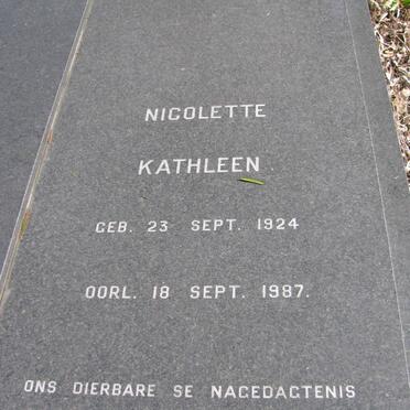 SMUTS Nicolette Kathleen 1924-1987
