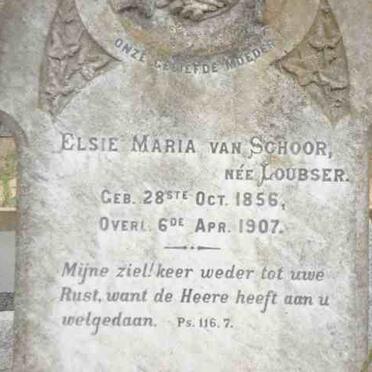 SCHOOR Elsie Maria, van nee LOUBSER 1856-1907