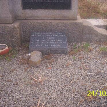 SPRONG Albert Herman Daniel -1960