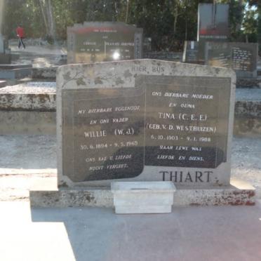 THIART W.J. 1894-1965 &amp; C.E.E. V.D. WESTHUIZEN 1903-1988