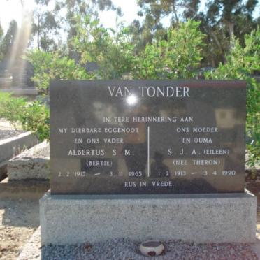 TONDER Albertus S.M., van 1915-1965 &amp; S.J.A. THERON 1913-1990
