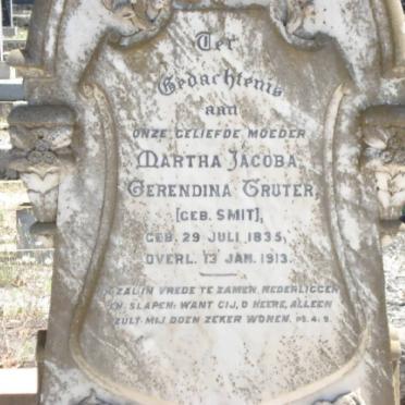 TRUTER Martha Jacoba Gerendina nee SMIT 1835-1913