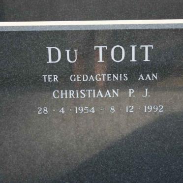 TOIT Christiaan P.J., du 1954-1992