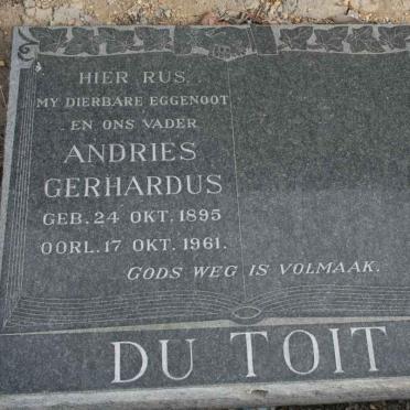 TOIT Andries Gerhardus, du 1895-1961