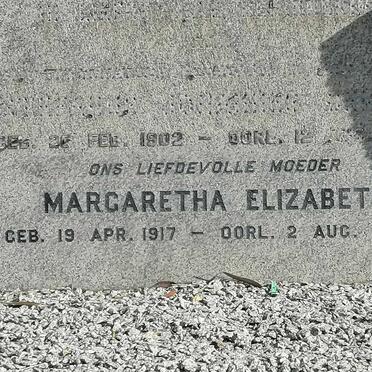 ? 1902- &amp; Margaretha Elizabeth 1917-2005