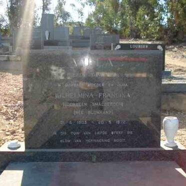 VILLA Wilhelmina Francina nee BLOMKAMP formerly SMALBERGER 1903-1972