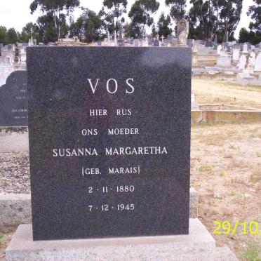 VOS Susanna Margaretha neé MARAIS 1880-1945
