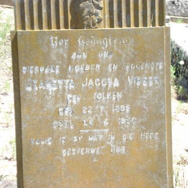 VISSER Jeanetta Jacoba nee TOLKEN 1895-19?0