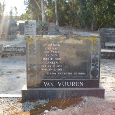 VUUREN Marthinus Jansen, van 1896-1966