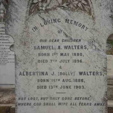 WALTERS Samuel A. 1880-1896 &amp; Albertina J. 1886-1903