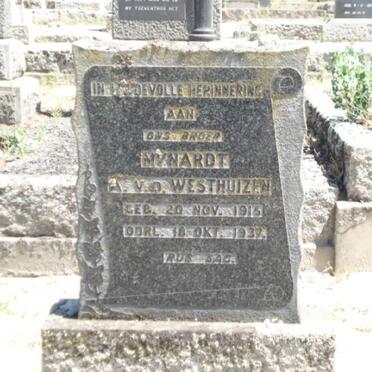 WESTHUIZEN Mynhardt A., van der 1915-1937