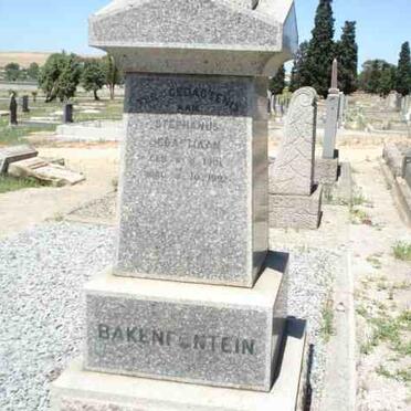 WALTERS Stephanus Sebastiaan 1901-1992