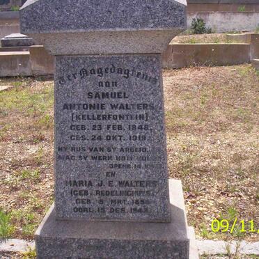 WALTERS Samuel Antonie 1848-1919 &amp; Maria J.E. REDELINGHUYS 1854-1942