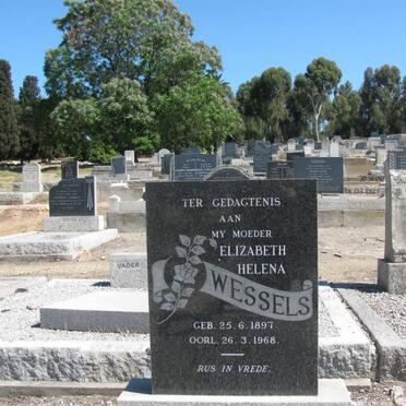 WESSELS Elizabeth Helena 1897-1968