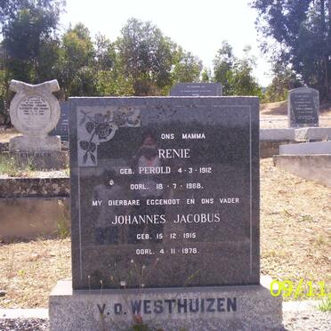 WESTHUIZEN Johannes Jacobus, van der 1915-1978 &amp; Renie PEROLD 1912-1968