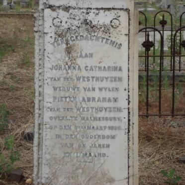 WESTHUIZEN Johanna Catharina, van der -1899