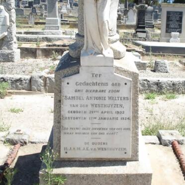 WESTHUIZEN Samuel Antonie Walters, van der 1902-1924
