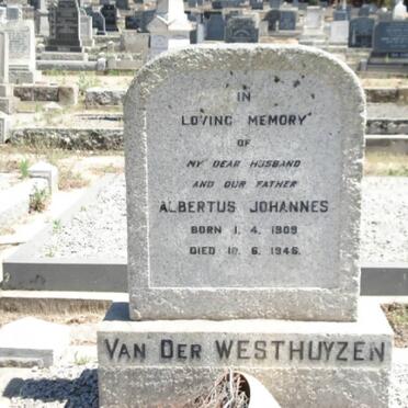 WESTHUIZEN Albertus Johannes, van der 1909-1946