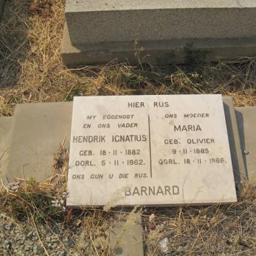 BARNARD Hendrik Ignatius 1882-1962 &amp; Maria OLIVIER 1885-1966