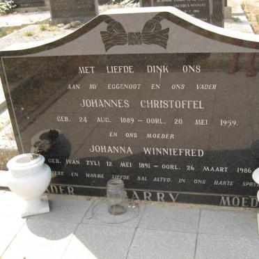 BARRY  Johannes Christoffel 1889-1959 &amp; Johanna Winniefred VAN ZYL 1891-1986