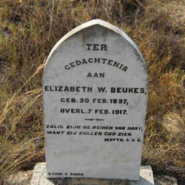 BEUKES Elizabeth W. 1897-1917