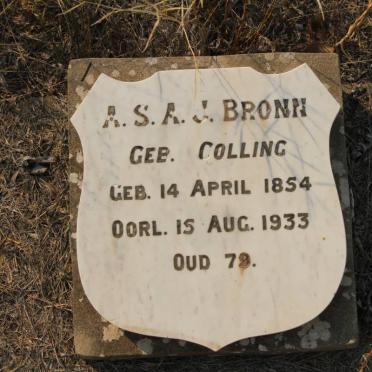 BRONN A.S.A.J. nee COLLING 1854-1933