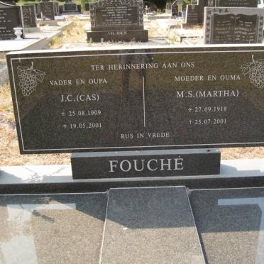 FOUCHÉ J.C. 1909-2001 &amp; M.S. 1918-2001