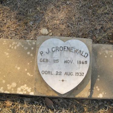 GROENEWALD P.J. 1865-1937