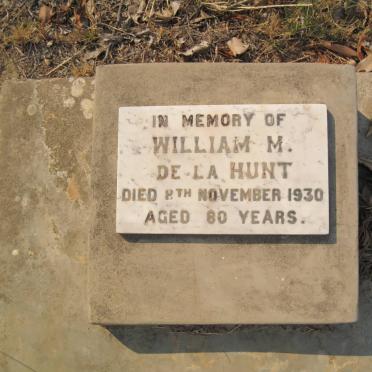 HUNT William M., de la -1930