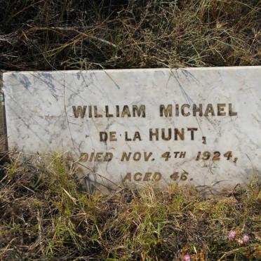 HUNT William Michael, de la -1924