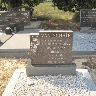 SCHAÏK Maria Anna Theresia, van 1874-1966
