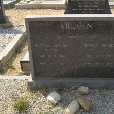 VILJOEN Petrus Hendrik 1894-1979 &amp; Martha Johanna LE ROUX 1906-1959