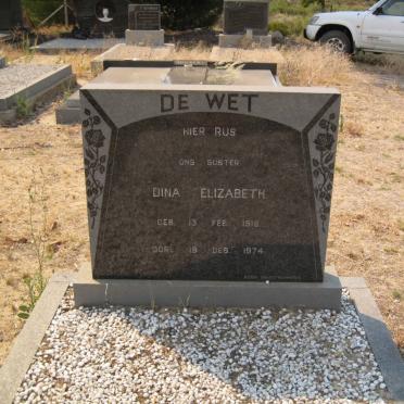 WET Dina Elizabeth, de 19191-1974
