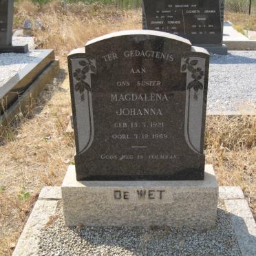 WET Magdalena Johanna, de 1921-1969