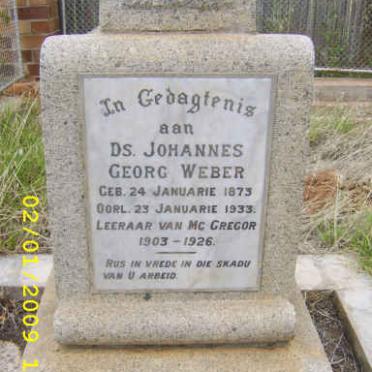 WEBER Johannes Georg 1873-1933