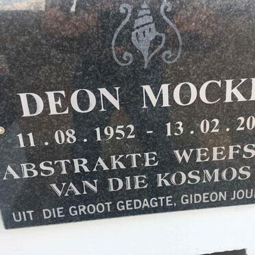 MOCKE Deon 1952-2007