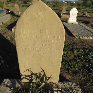 KRUGER Christina E. nee THERON 1886-1926