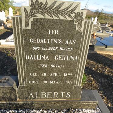 ALBERTS Daulina Gertina nee BOTHA 1895-1977