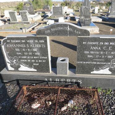 ALBERTS Johannes S. 1918-1992 & Anna C.E. 1924-1967