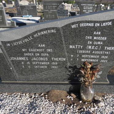 THERON Johannes Jacobus 1919-1992 & M.E.C. AUGUSTYN 1926-2022