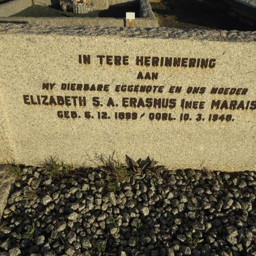 ERASMUS Elizabeth S.A. nee MARAIS 1899-1948