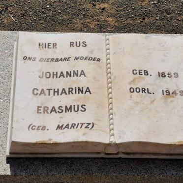 ERASMUS Johanna Catharina nee MARITZ 1859-1949