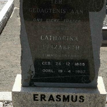 ERASMUS Catharina Elizabeth nee SNYMAN 1885-1967