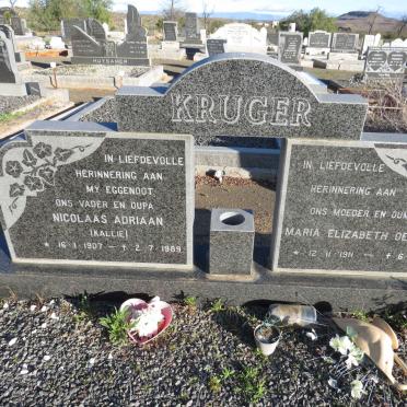 KRUGER Nicolaas Adriaan 1907-1989 & Maria Elizabeth Oelofse 1911-1990